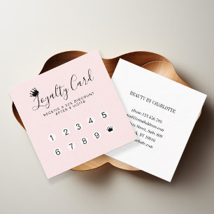 Moderne, Crown 10-card Loyalität Business Card Quadratische Visitenkarte