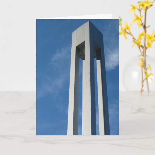 Moderne Cube-Skulptur Karte (Gelbe Blume)