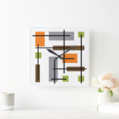 Moderne Cubicle Art aus dem Mittelalter Quadratische Wanduhr (Zuhause)