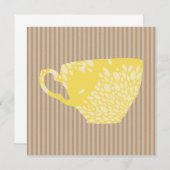 Moderne Cup & Stripes Square Grußkarte (Vorne/Hinten)