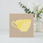 Moderne Cup & Stripes Square Grußkarte (Stehend Vorderseite)