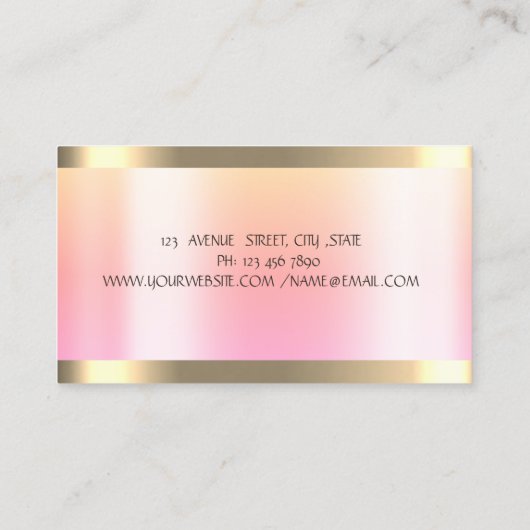 Moderne Cupcake Gold Strip Ombre Bäckerei Visitenkarte (Rückseite)