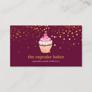 Moderne Cupcake-Logo Bäckerei Chef Catering Konfet Visitenkarte