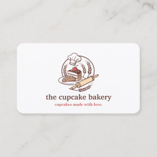 Moderne Cupcake-Logo-Bäckerei-Konditor-Catering-Co Visitenkarte