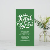 Moderne Cursive-Calligrafy-Memorial Dankeskarte (Stehend Vorderseite)