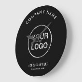 Moderne Curve-Logo-Designfirma Große Wanduhr (Winkel)