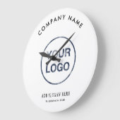 Moderne Curve-Logo-Designfirma Große Wanduhr (Winkel)
