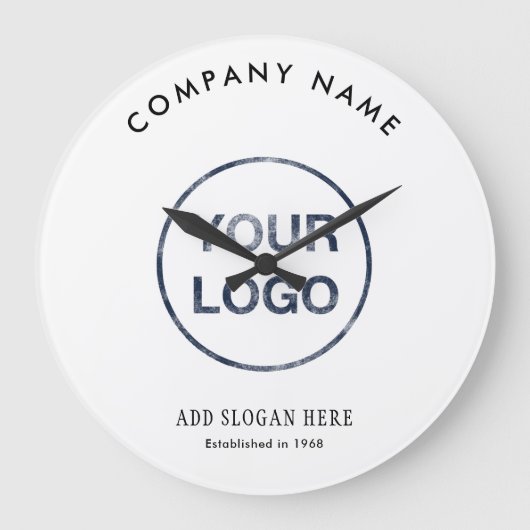Moderne Curve-Logo-Designfirma Große Wanduhr (Vorderseite)