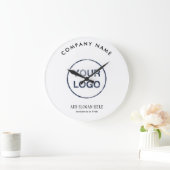 Moderne Curve-Logo-Designfirma Große Wanduhr (Zuhause)