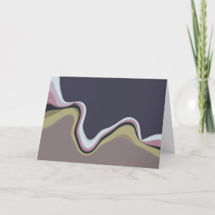 Moderne Curvy Linien leere Gruß-Karte Karte