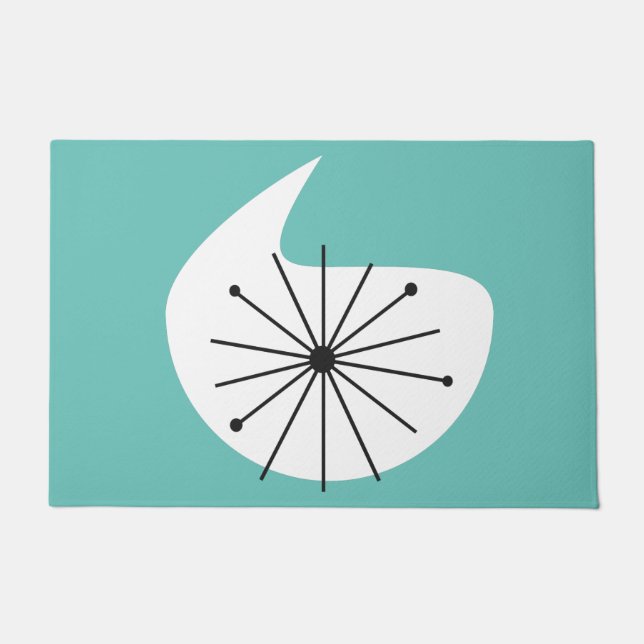 Moderne CUSTOM-FARBE-Sternexplosion Mitte des Jahr Fußmatte (Vorderseite)