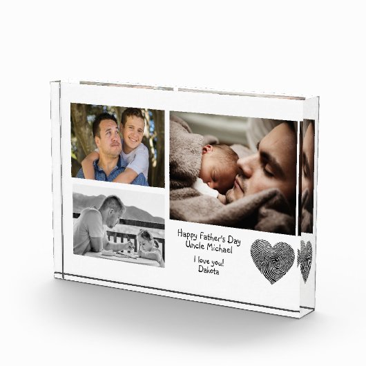 Moderne Custom Foto Collage Vathers Day Onkel (Rechts)