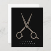 moderne CUSTOM Glitzer-Schere Friseurkarte (Vorne/Hinten)