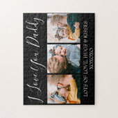 Moderne Custom I Liebe You Daddy | 3 FOTO Puzzle (Vertikal)