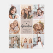 Moderne CUSTOM TEXT Familie Großmutter FotoCollage Fleecedecke (Vorderseite)