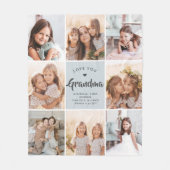 Moderne CUSTOM TEXT Familie Großmutter FotoCollage Fleecedecke (Vorderseite)