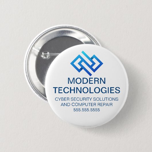Moderne Cybersicherheits-Computer-Technologie-Unte Button (Vorne & Hinten)