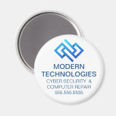 Moderne Cybersicherheits-Computer-Technologie-Unte Magnet (Vorderseite/Rückseite)