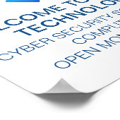 Moderne Cybersicherheits-Computer-Technologieunter Poster (Ecke)