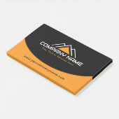 Moderne Dachkonstruktion mit Logo des Yellow House Post-it Klebezettel (angewinkelt)