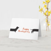 Moderne Dackel Halloween Karte (Gelbe Blume)