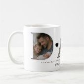 Moderne Dad-Foto-Collage Vatertagsgeschenk Kaffeetasse (Links)