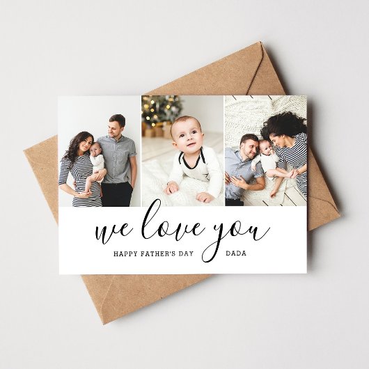 Moderne Dada 3 Foto Collage Vatertag Card Karte