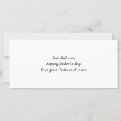 moderne DADA DADDY VATER BRUH FOTO VATER'S DAY Kar (Rückseite)