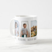 Moderne Daddy 5 Foto Typografie des Vaters Kaffeetasse (Vorderseite Links)