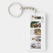 Moderne Daddy 5 Foto Typografie des Vaters Schlüsselanhänger (Vorderseite)