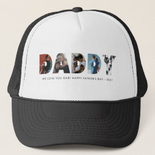 Moderne DADDY Chic FotoCollage Happy Vatertag Truckerkappe