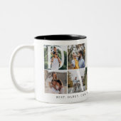 Moderne Daddy Collage, 10 Foto Grid, Geschenk für Zweifarbige Tasse (Links)