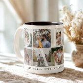 Moderne Daddy Collage, 10 Foto Grid, Geschenk für Zweifarbige Tasse