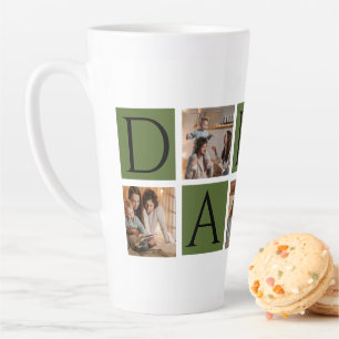 Moderne Daddy FotoCollage - Custom Vatertag   Milchtasse