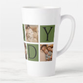 Moderne Daddy FotoCollage - Custom Vatertag | Milchtasse (Rechts)