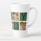 Moderne Daddy FotoCollage - Custom Vatertag | Milchtasse (Rechts)