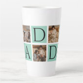 Moderne Daddy FotoCollage - Custom Vatertag | Milchtasse (Vorderseite)