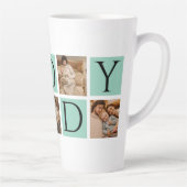 Moderne Daddy FotoCollage - Custom Vatertag | Milchtasse (Rechts)