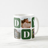 Moderne Daddy-Fotocollage-Kaffeetasse Kaffeetasse (VorderseiteRechts)