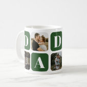 Moderne Daddy-Fotocollage-Kaffeetasse Kaffeetasse (Vorderseite Links)