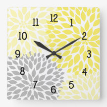 Moderne Dahlia-Blume gelb und grau