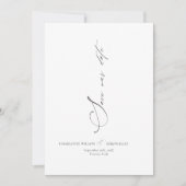 Moderne Dainty-Kalligrafie-Hochzeit Save The Date (Vorderseite)