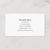 Moderne Daisies Blue Simple Botanical Visitenkarte (Rückseite)