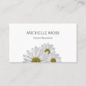 Moderne Daisies Eleganter Botanischer Eventplaner Visitenkarte (Vorderseite)