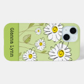 Moderne Daisies Florales Monogramm Case-Mate iPhone Hülle (Rückseite (Horizontal))