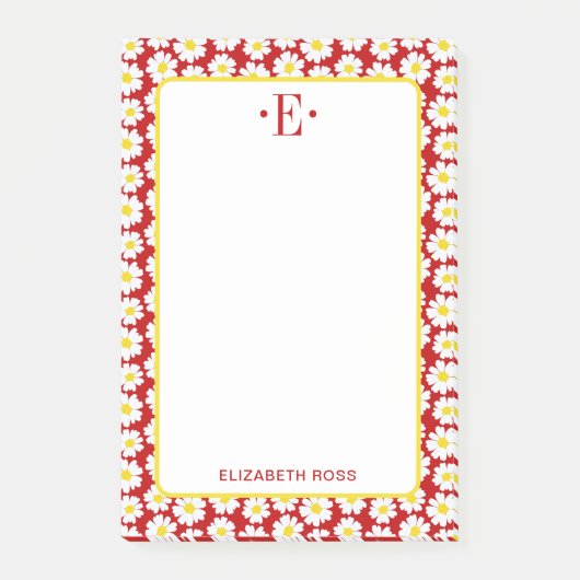 Moderne Daisies Post-it Klebezettel (Vorderseite)