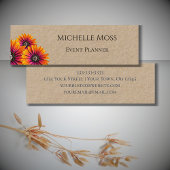 Moderne Daisies Trendy Boho Simple Mini Visitenkarte
