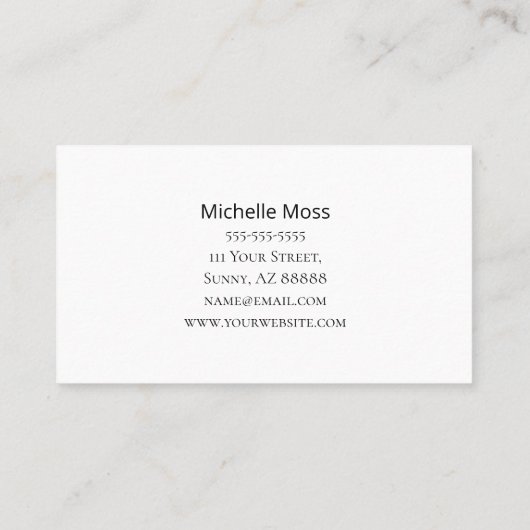 Moderne Daisies Trendy Botanical Schwarz-weiß Visitenkarte (Rückseite)