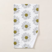 Moderne Daisies Trendy Lila Botanical Badhandtuch Set (Handtuch)