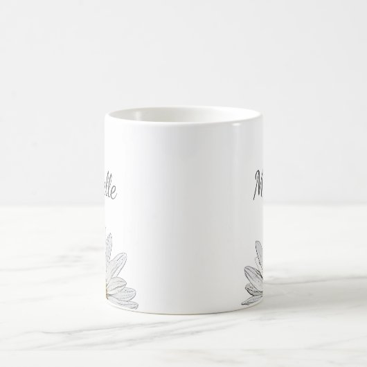 Moderne Daisy Elegante Personalisiert Kaffeetasse (Mittel)